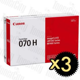 Genuine Canon CART-070H Black High Yield 3-Pack Toner Cartridges