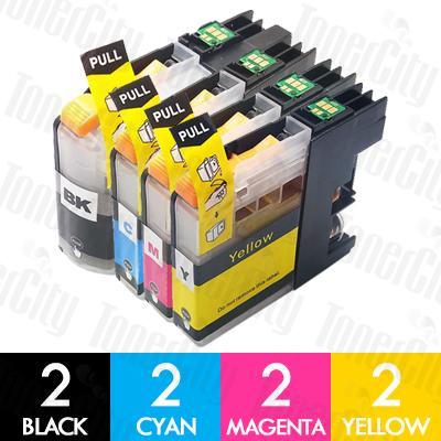 Brother LC-237XL + LC-235XL High Yield 8 Pack Compatible Inkjet Cartridge Combo