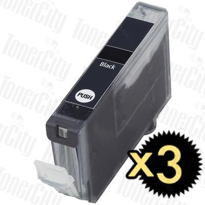 Compatible Canon CLI-8BK Black 3 Pack Inkjet Cartridge