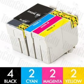 Epson 252XL High Yield 10 Pack Compatible Inkjet Cartridge Combo