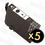 Compatible Epson 39XL C13T04L192 Black High Yield 5 Pack Inkjet Cartridges