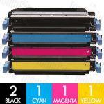 HP 645A (C9730A-C9733A) 5 Pack Compatible Toner Cartridge Combo
