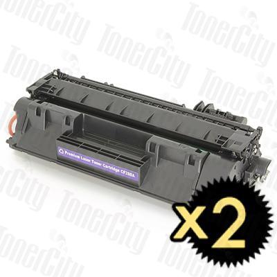 HP 80A (CF280A) Black 2 Pack Compatible Toner Cartridge