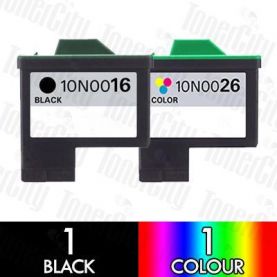 Lexmark 16 Black + 26 Colour (2 Pack) Compatible Inkjet Cartridge Combo