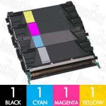 Lexmark C5240KH-C5240YH (C524N/C534DN) High Yield 4 Pack Compatible Toner Cartridge Combo