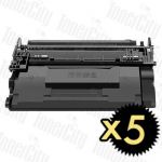 Compatible HP 89X CF289X Black High Yield 5 Pack Toner Cartridge