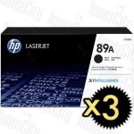 HP CF289A 89A 3 Pack Genuine Toner Cartridge